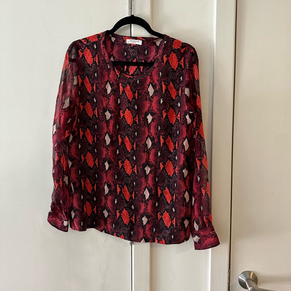 Equipment SNAKESKIN SILK BLOUSE